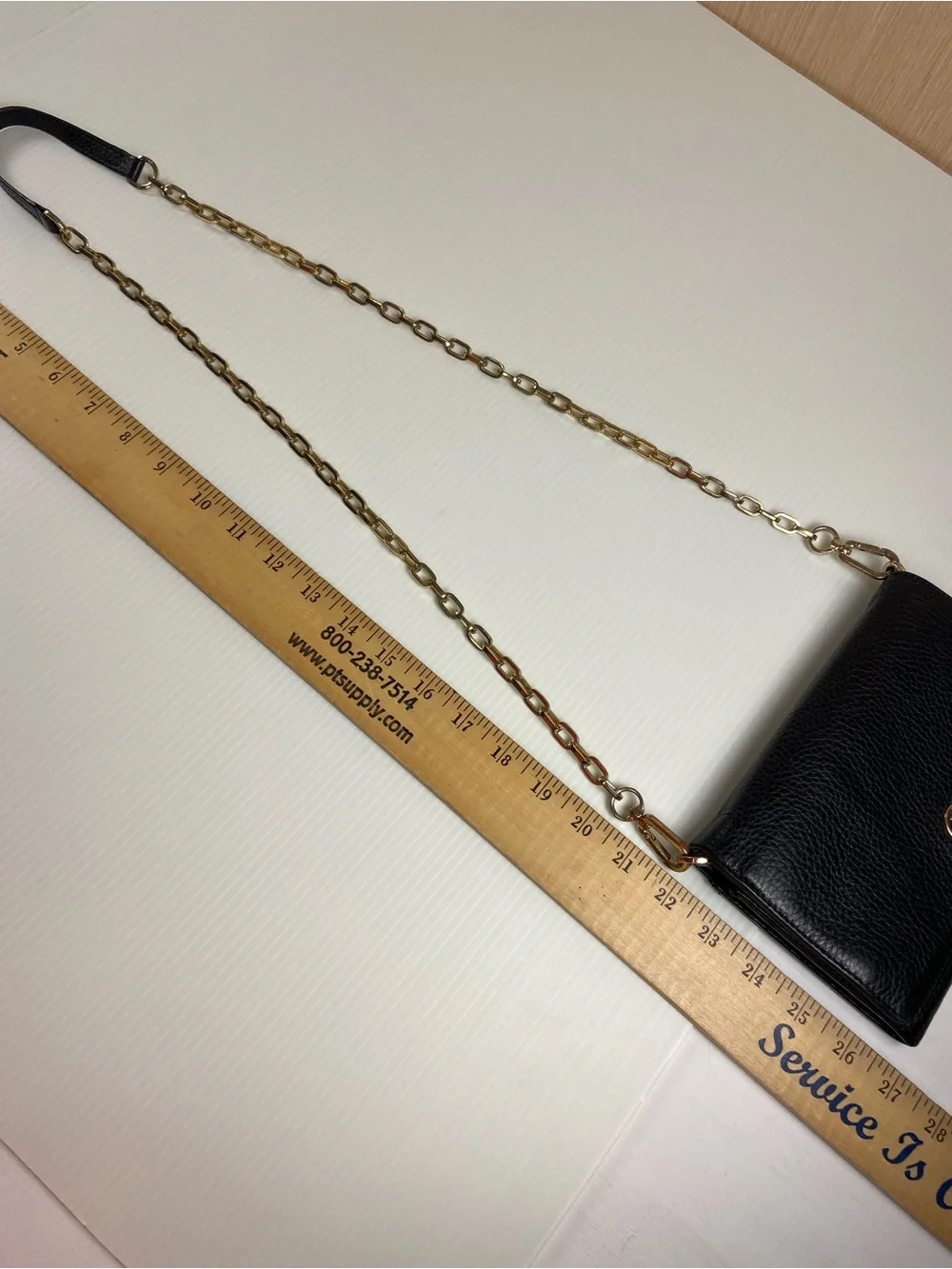 Tory Burch Black Pebbled Leather Wallet On Chain Crossbody WOC